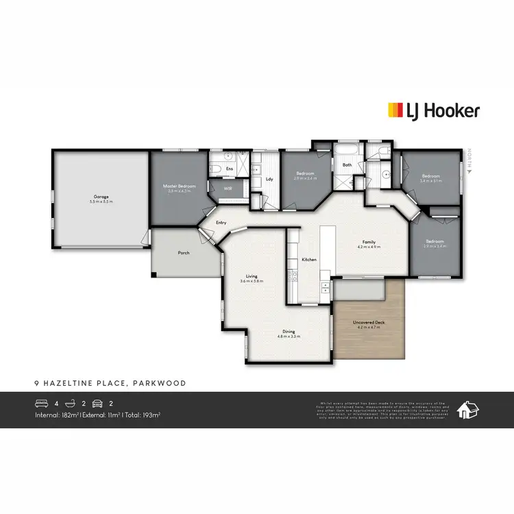 Floorplan of Homely house listing, 9 Hazeltine Place, Parkwood QLD 4214