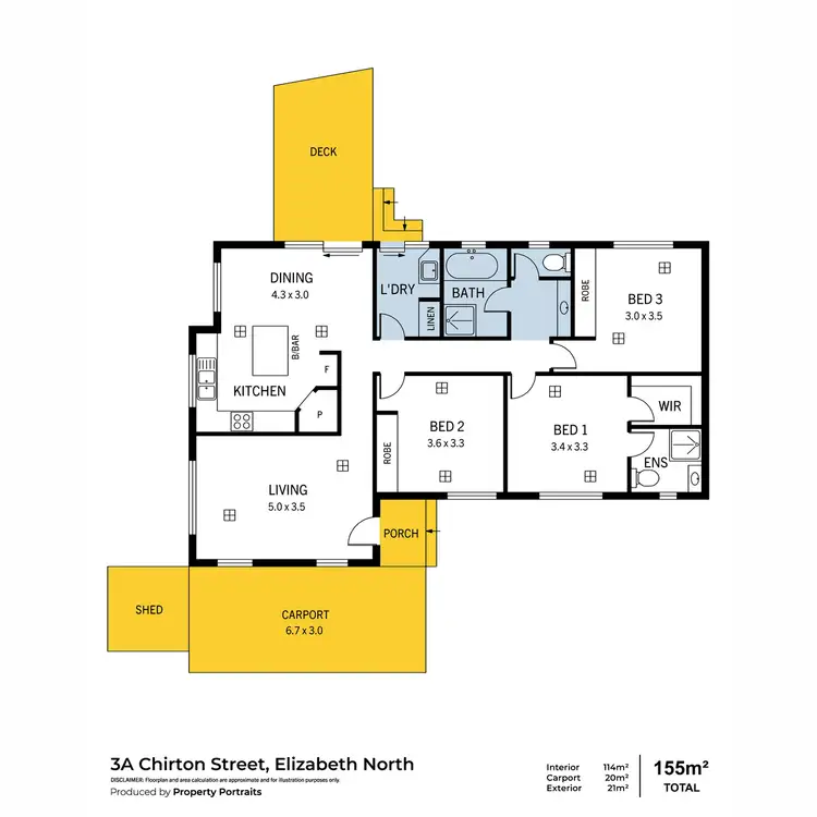 Floorplan of Homely house listing, 3A Chirton Street, Elizabeth North SA 5113