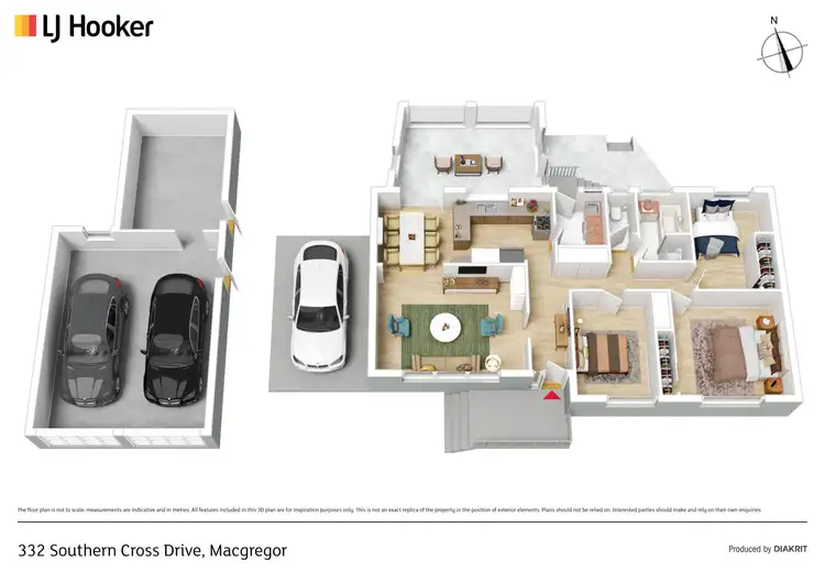 Floorplan of Homely house listing, 332 Southern Cross Drive, Macgregor ACT 2615