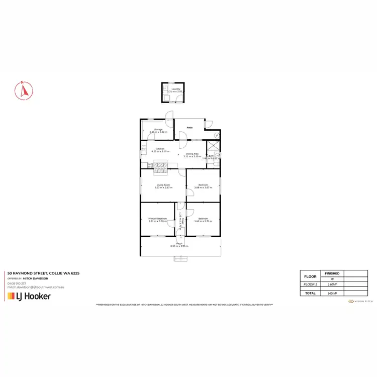 Floorplan of Homely house listing, 50 Raymond Street, Collie WA 6225