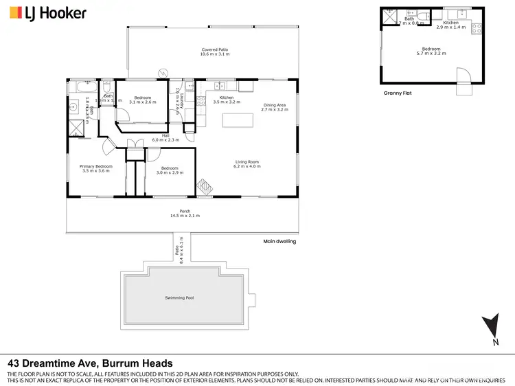 Floorplan of Homely house listing, 43 Dreamtime Avenue, Burrum Heads QLD 4659