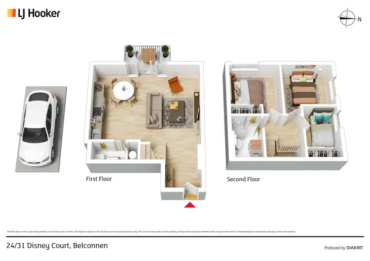 Floorplan of Homely apartment listing, 24/31 Disney Court, Belconnen ACT 2617