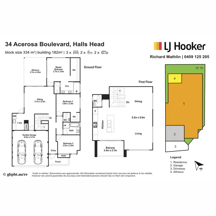 Floorplan of Homely house listing, 34 Acerosa Boulevard, Halls Head WA 6210