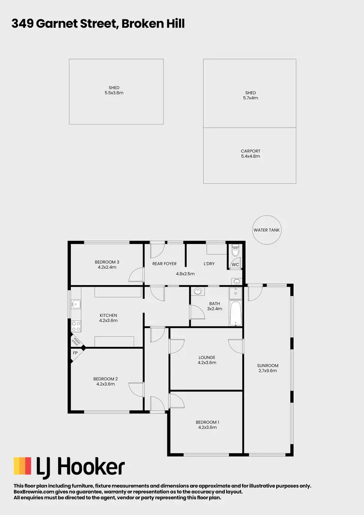 Floorplan of Homely house listing, 349 Garnet Street, Broken Hill NSW 2880