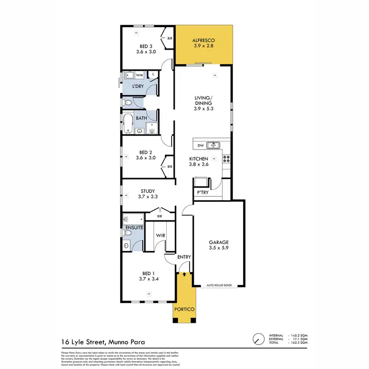 Floorplan of Homely house listing, 16 Lyle Street, Munno Para SA 5115