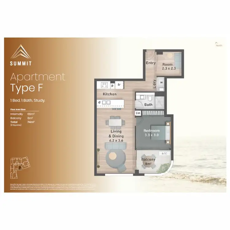 Floorplan of Homely apartment listing, 207/110 Frank Street, Labrador QLD 4215