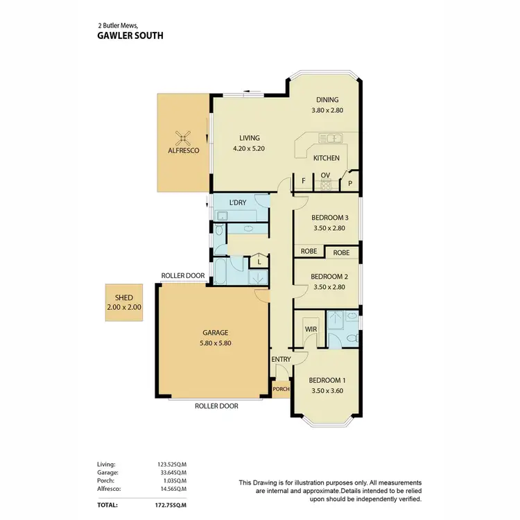 Floorplan of Homely house listing, 2 Butler Mews, Gawler South SA 5118