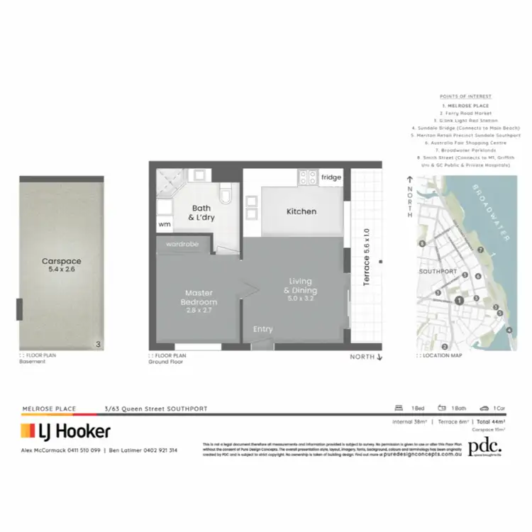 Floorplan of Homely unit listing, 3/63 Queen Street, Southport QLD 4215