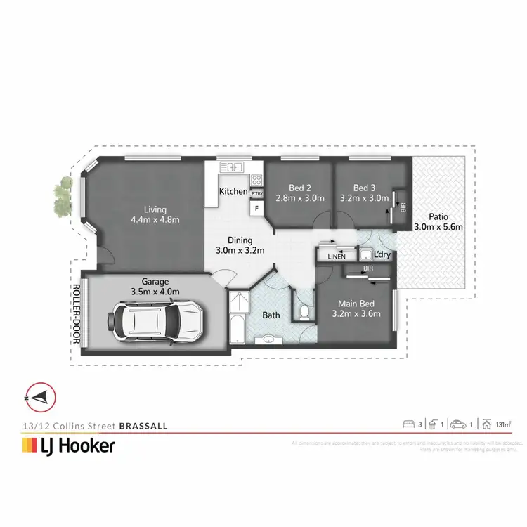 Floorplan of Homely semi-detached listing, 13/12 Collins Street, Brassall QLD 4305