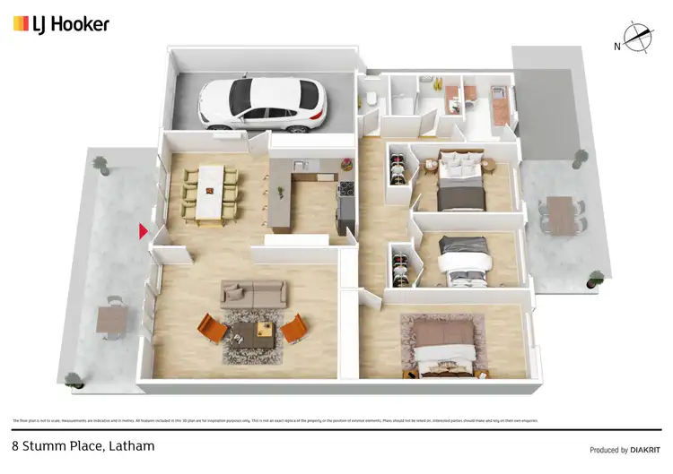 Floorplan of Homely house listing, 8 Stumm Place, Latham ACT 2615
