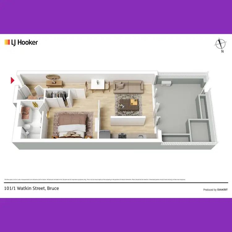 Floorplan of Homely apartment listing, 101/1 Watkin Street, Bruce ACT 2617