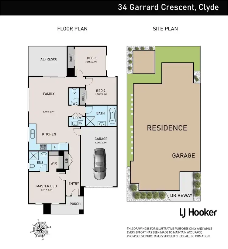 Floorplan of Homely house listing, 34 Garrard Crescent, Clyde VIC 3978