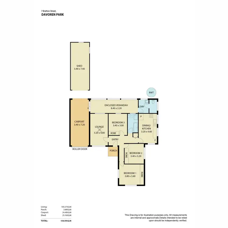Floorplan of Homely house listing, 7 Bratton Street, Davoren Park SA 5113