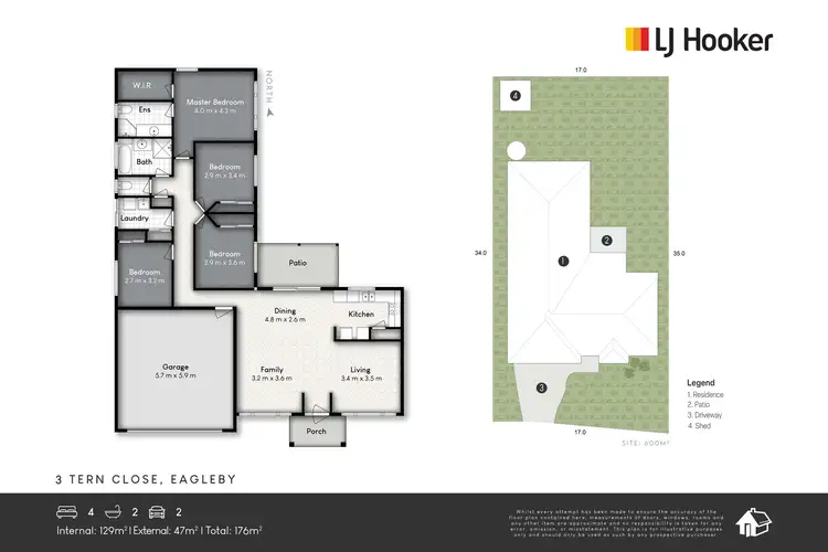 Floorplan of Homely house listing, 3 Tern Close, Eagleby QLD 4207