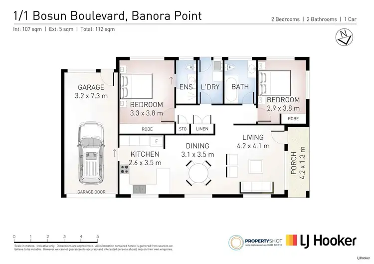 Floorplan of Homely semi-detached listing, 1/1 Bosun Boulevard, Banora Point NSW 2486