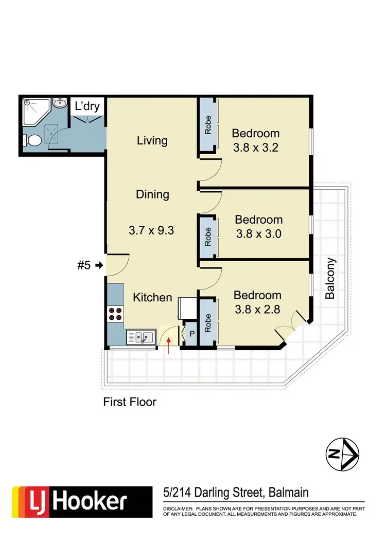 Floorplan of Homely unit listing, 5/214 Darling Street, Balmain NSW 2041