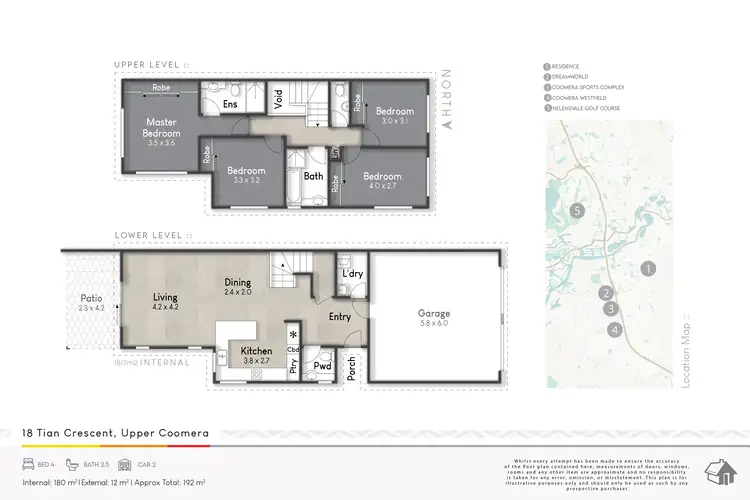 Floorplan of Homely townhouse listing, 36/18 Tian Crescent, Upper Coomera QLD 4209