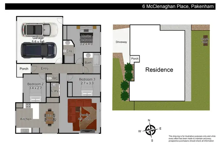 Floorplan of Homely house listing, 6 McClenaghan Place, Pakenham VIC 3810