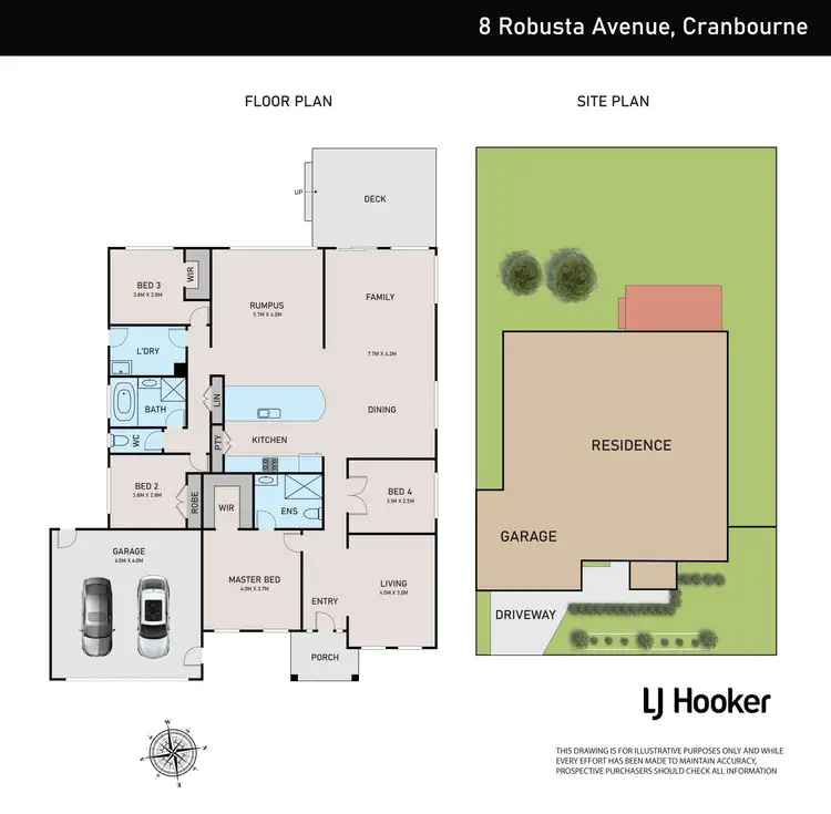 Floorplan of Homely house listing, 8 Robusta Avenue, Cranbourne VIC 3977