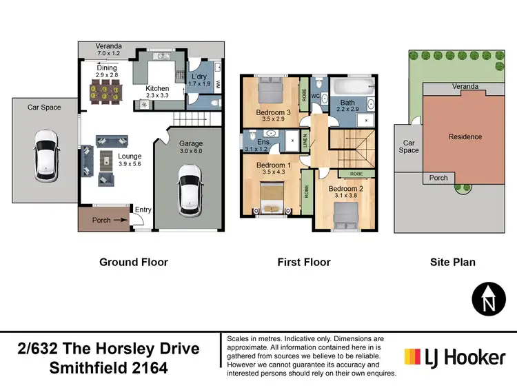 Floorplan of Homely townhouse listing, 2/632 The Horsley Drive, Smithfield NSW 2164