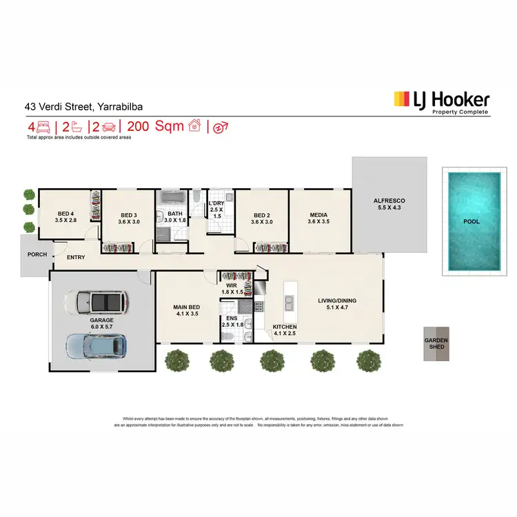 Floorplan of Homely house listing, 43 Verdi Street, Yarrabilba QLD 4207