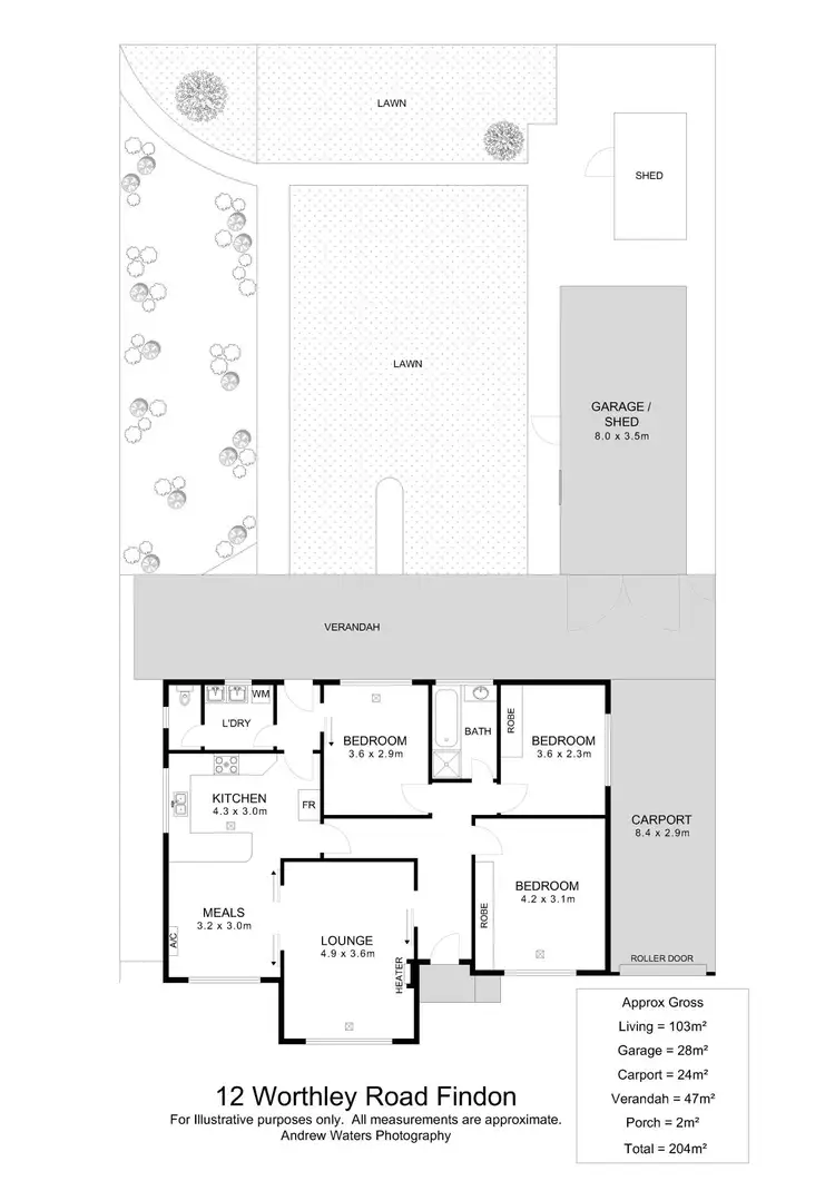 Floorplan of Homely house listing, 12 Worthley Road, Findon SA 5023