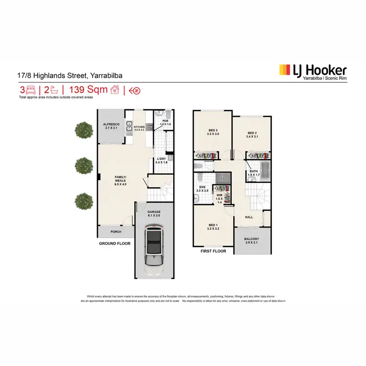 Floorplan of Homely townhouse listing, 17/8 Highlands Street, Yarrabilba QLD 4207