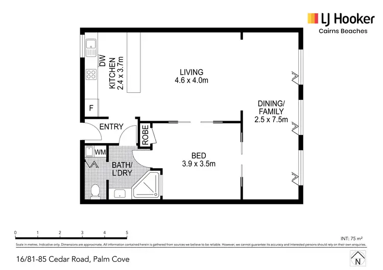 Floorplan of Homely apartment listing, 16/81-85 Cedar Road, Palm Cove QLD 4879