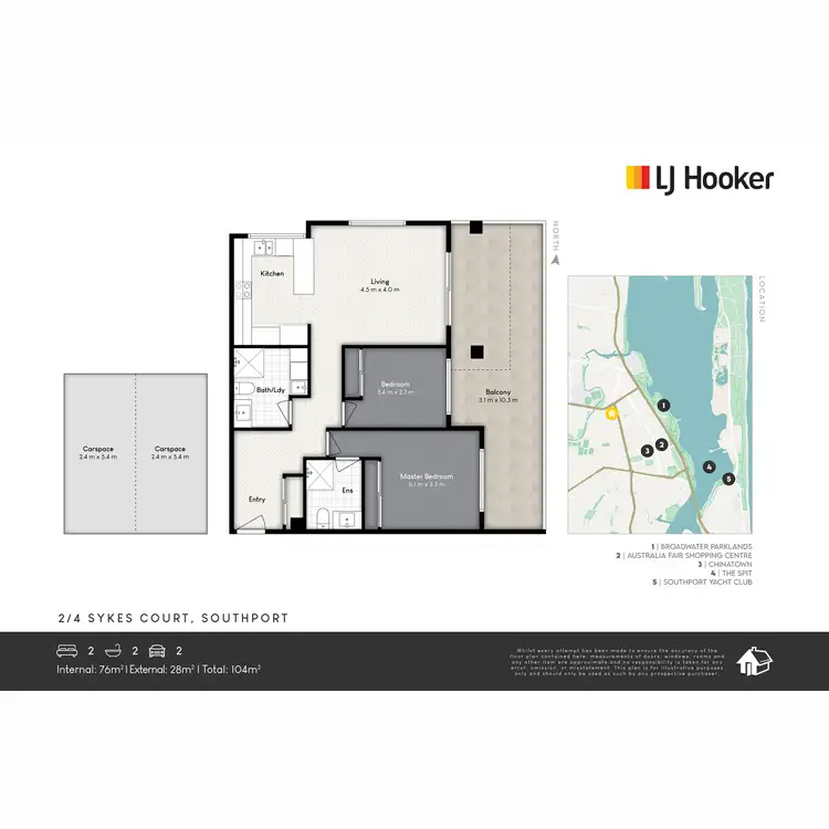 Floorplan of Homely apartment listing, 2/4 Sykes Court, Southport QLD 4215
