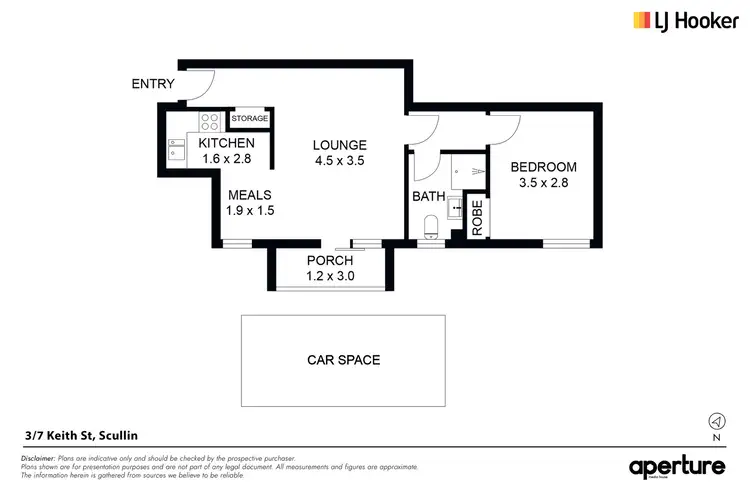 Floorplan of Homely apartment listing, 3/7 Keith Street, Scullin ACT 2614