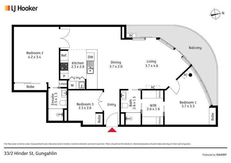 Floorplan of Homely apartment listing, 33/2 Hinder Street, Gungahlin ACT 2912