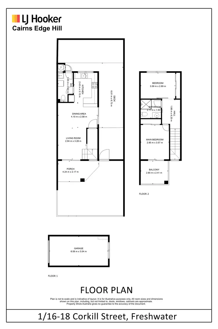 Floorplan of Homely townhouse listing, 1/16 Corkill Street, Freshwater QLD 4870