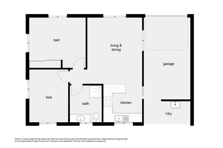 Floorplan of Homely semi-detached listing, 2/58 Richardson Street, Edge Hill QLD 4870