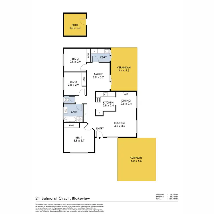 Floorplan of Homely house listing, 21 Balmoral Circuit, Blakeview SA 5114