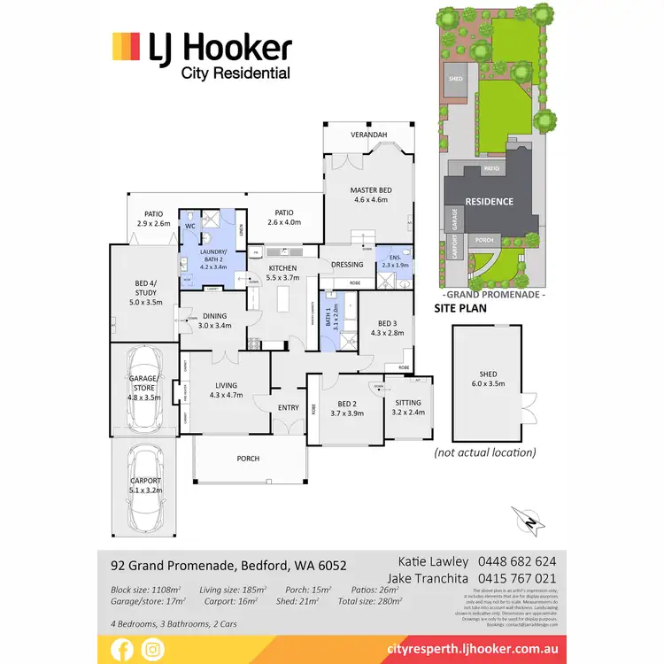 Floorplan of Homely house listing, 92 Grand Promenade, Bedford WA 6052