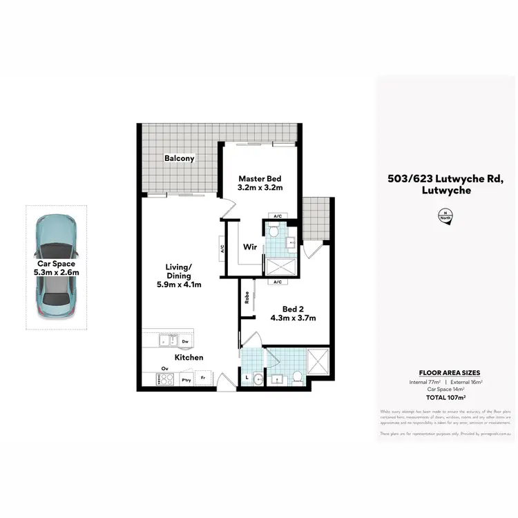 Floorplan of Homely apartment listing, 503/623 Lutwyche Road, Lutwyche QLD 4030