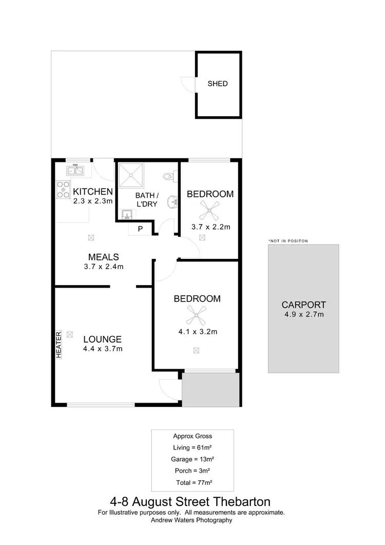 Floorplan of Homely unit listing, 4/8 August Street, Thebarton SA 5031