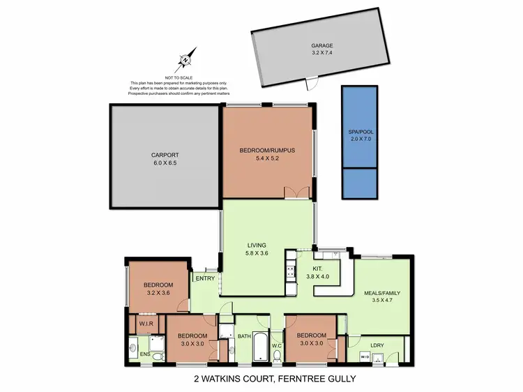 Floorplan of Homely house listing, 2 Watkins Court, Ferntree Gully VIC 3156