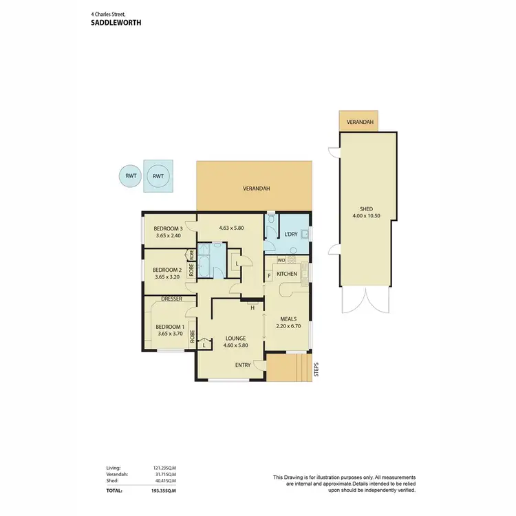 Floorplan of Homely house listing, 4 Charles Street, Saddleworth SA 5413