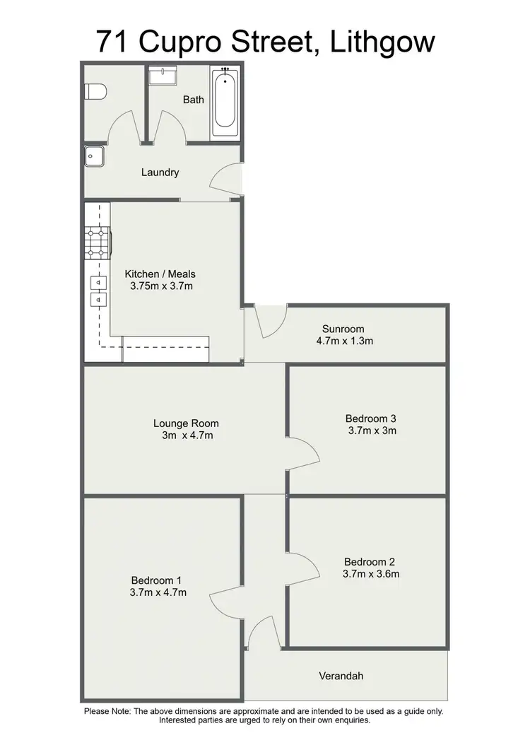 Floorplan of Homely house listing, 71 Cupro Street, Lithgow NSW 2790