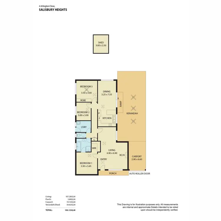 Floorplan of Homely house listing, 4 Arlington Close, Salisbury Heights SA 5109