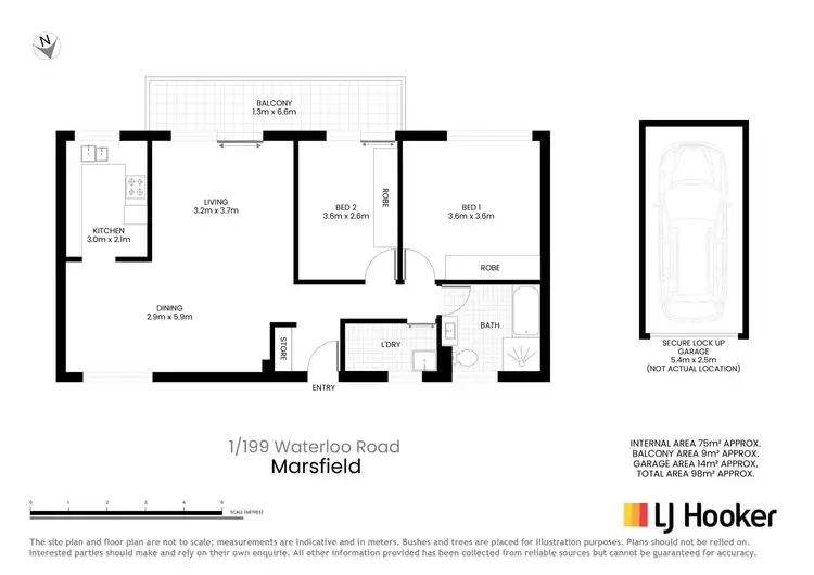 Floorplan of Homely apartment listing, 1/199 Waterloo Road, Marsfield NSW 2122