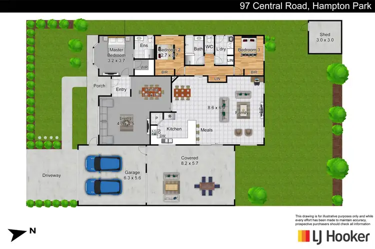 Floorplan of Homely house listing, 97 Central Road, Hampton Park VIC 3976