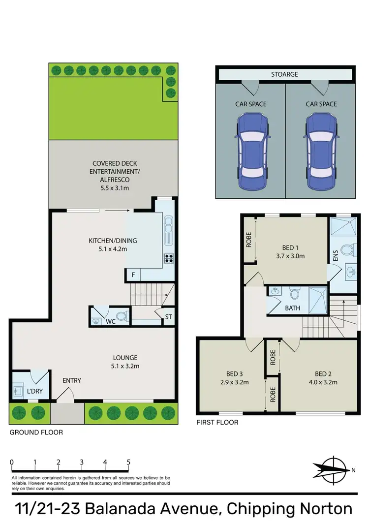 Floorplan of Homely townhouse listing, 11/21-23 Balanada Avenue, Chipping Norton NSW 2170