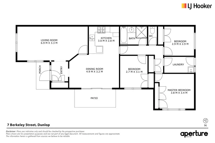 Floorplan of Homely house listing, 7 Berkeley Street, Dunlop ACT 2615