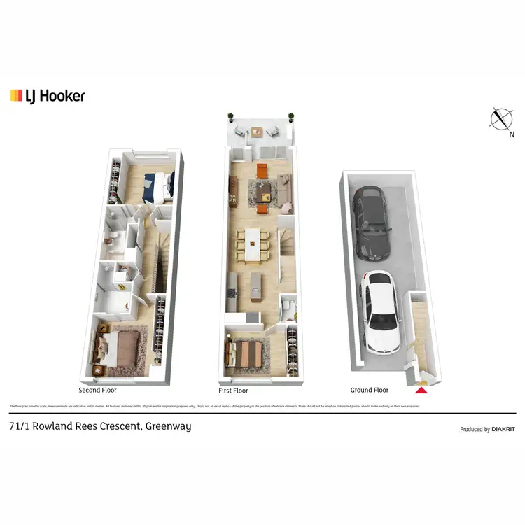 Floorplan of Homely townhouse listing, 71/1 Rowland Rees Crescent, Greenway ACT 2900