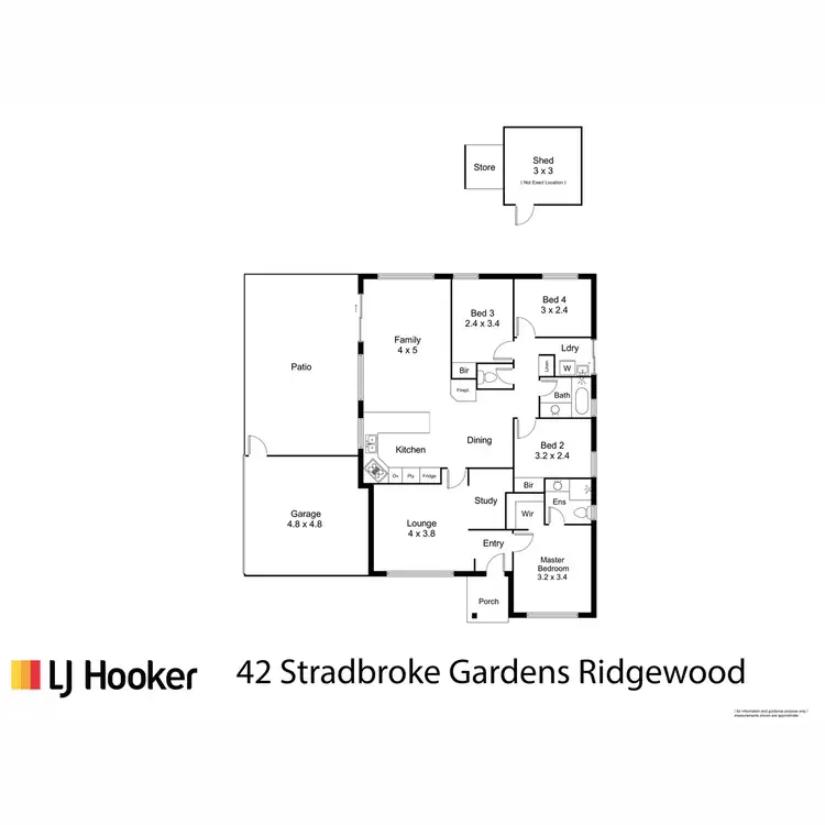 Floorplan of Homely house listing, 42 Stradbroke Gardens, Ridgewood WA 6030