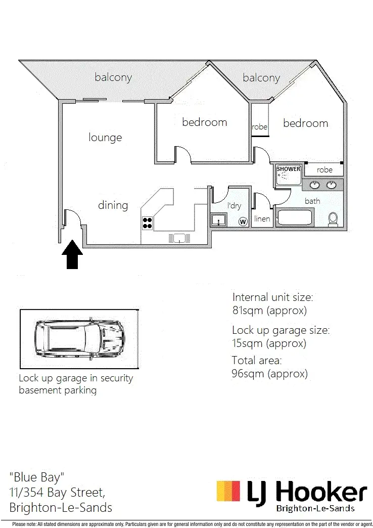Floorplan of Homely unit listing, 11/354 Bay Street, Brighton-Le-Sands NSW 2216