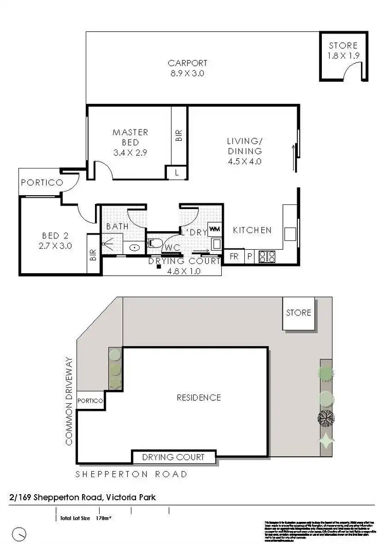 Floorplan of Homely villa listing, 2/169 Shepperton Road, Victoria Park WA 6100