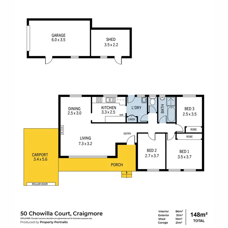 Floorplan of Homely house listing, 50 Chowilla Court, Craigmore SA 5114